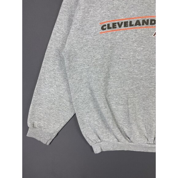 Vintage 90s Cleveland Browns NFL Football Dawg Pound Grey Crewneck Sweater Large - Picture 5 of 15